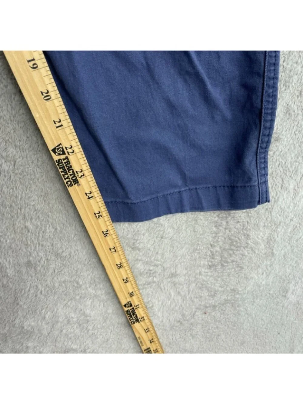 G.H. Bass & Co. Women's 10 Blue Straight-Leg Chino Pants Cotton Blend B1006
